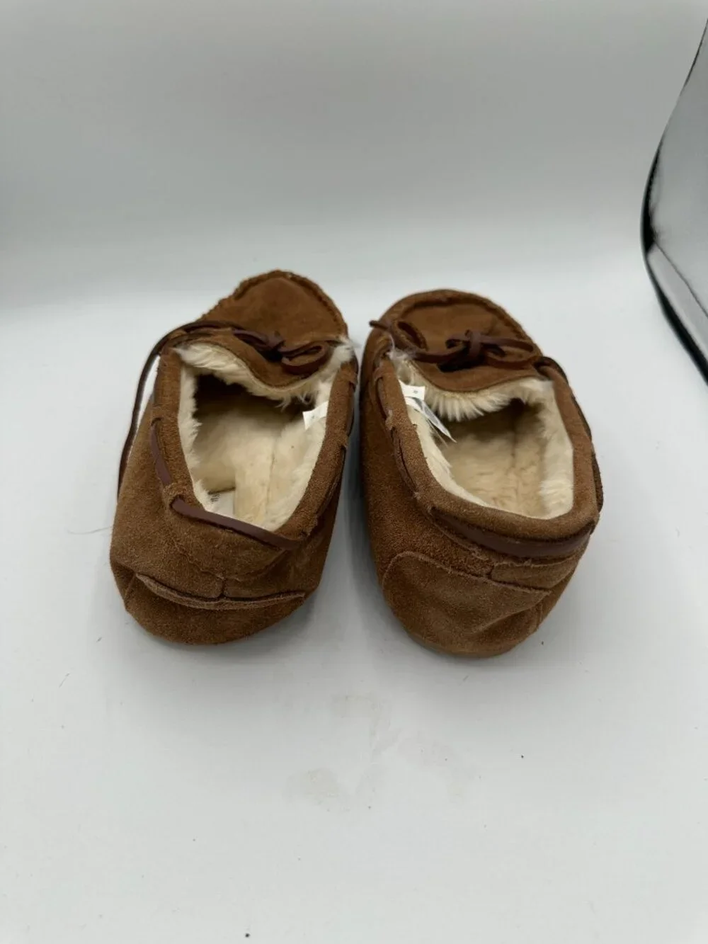 Crewcuts by J.Crew Faux-Shearling Lining Leather Moccasins Kids 5